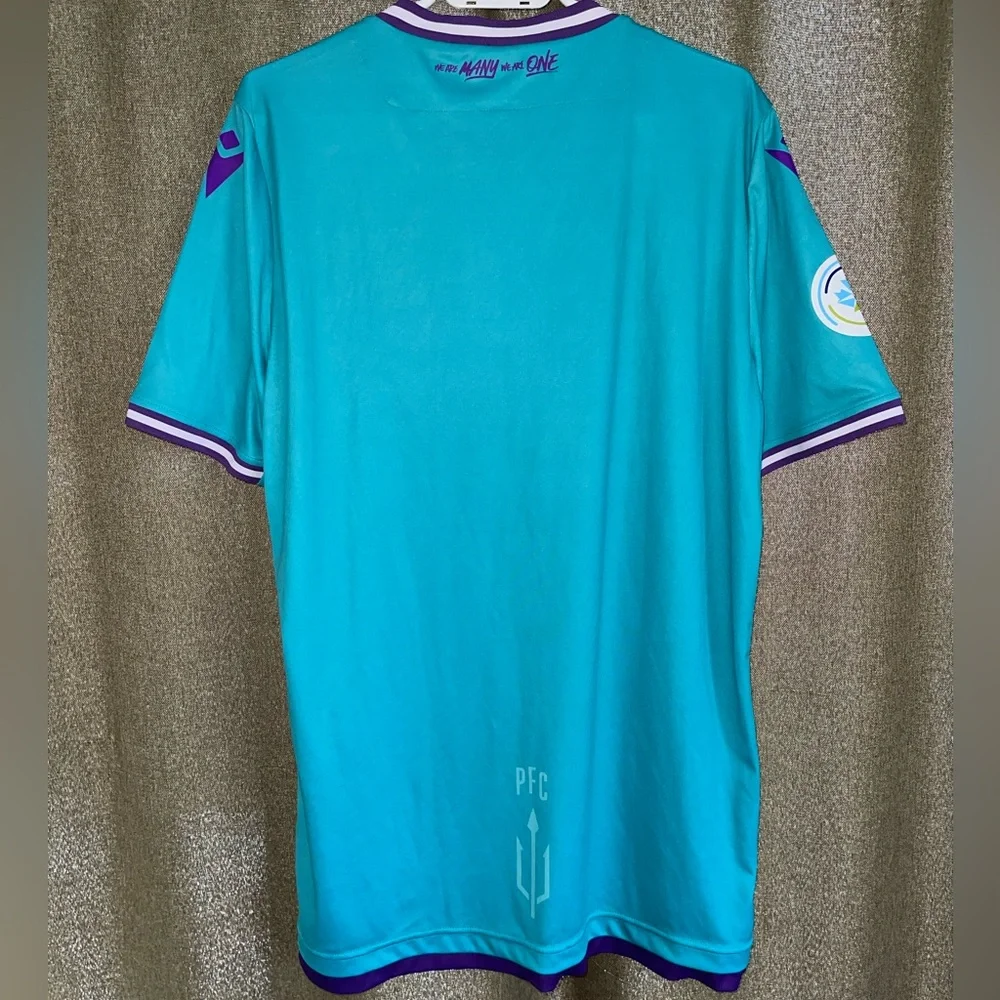 NWOT Macron PFC Teal and Purple Sports Jersey - Picture 2 of 4